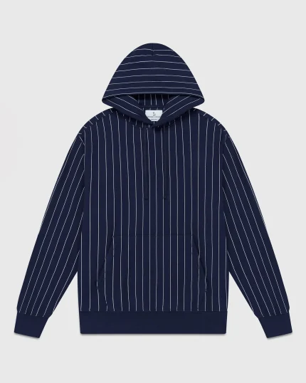 Ovo Pinstripe Hoodie - Blue