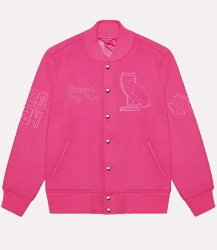 Pink Ovo NFL Varsity Jacket